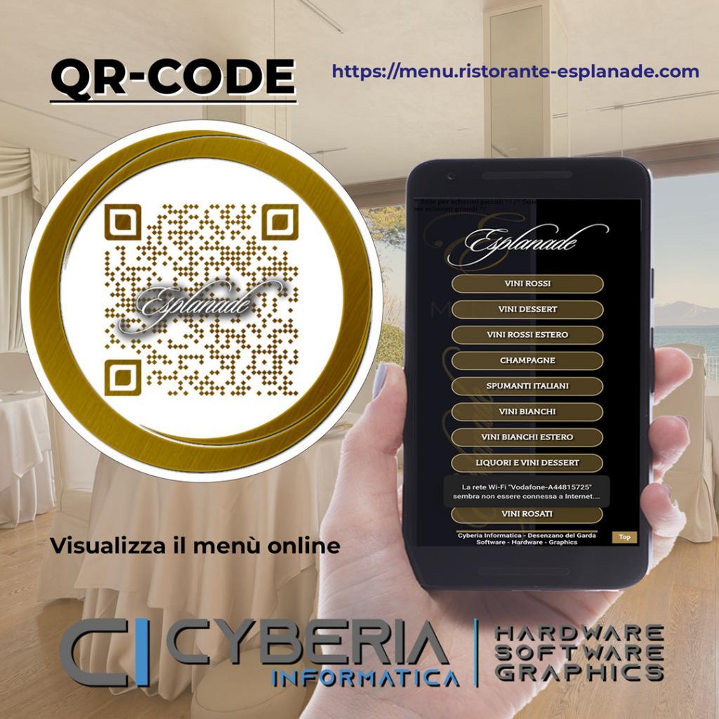 QR code personalizzato menu Esplanade
